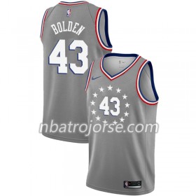 Män Philadelphia 76ers Tröja Jonah Bolden 43 2018-19 Nike City Edition Grå Swingman